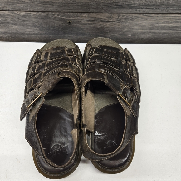 Vtg Y2K Dr Doc Martens Leather Fisherman Chunky Sandals Men\'s Size 11 Women\'s 12